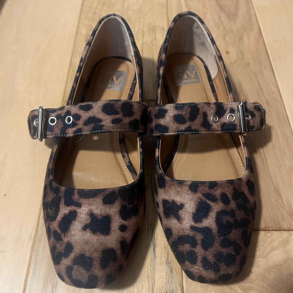 Leopard Print Mary Jane Flats